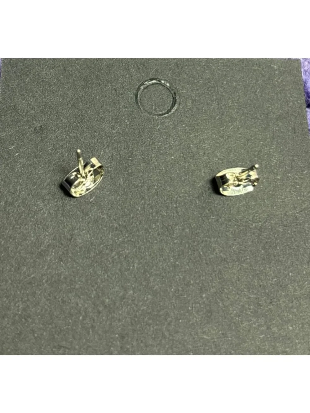 Goldtone Textured Disc Earrings 0.25 Inches